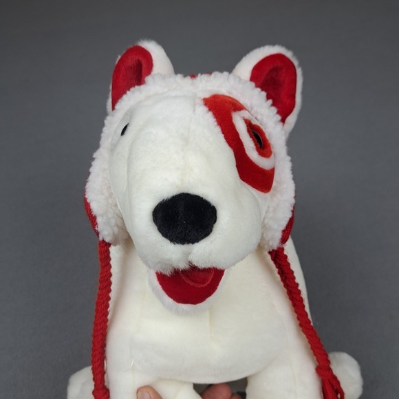 Vintage Target Bullseye Dog Plush 14" Tall Christmas Holiday Bull Terrier 2001 - Picture 6 of 9